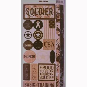 💞 New American Military US Army Soldier Scrapbook Arts & Craft Stickers
